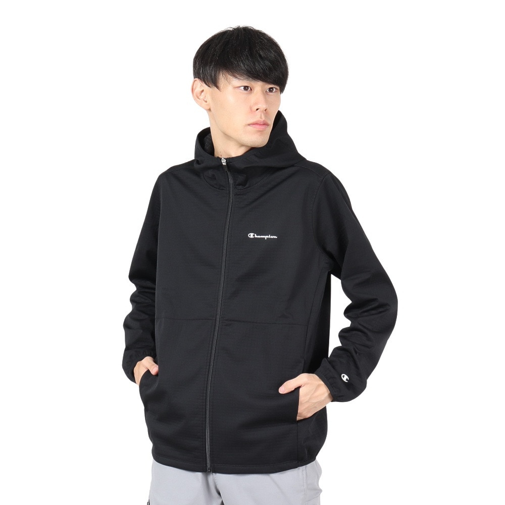 チャンピオン HOODED ZIP JACK ET トレーニングウエア フリースシャツ C3-AS103-090