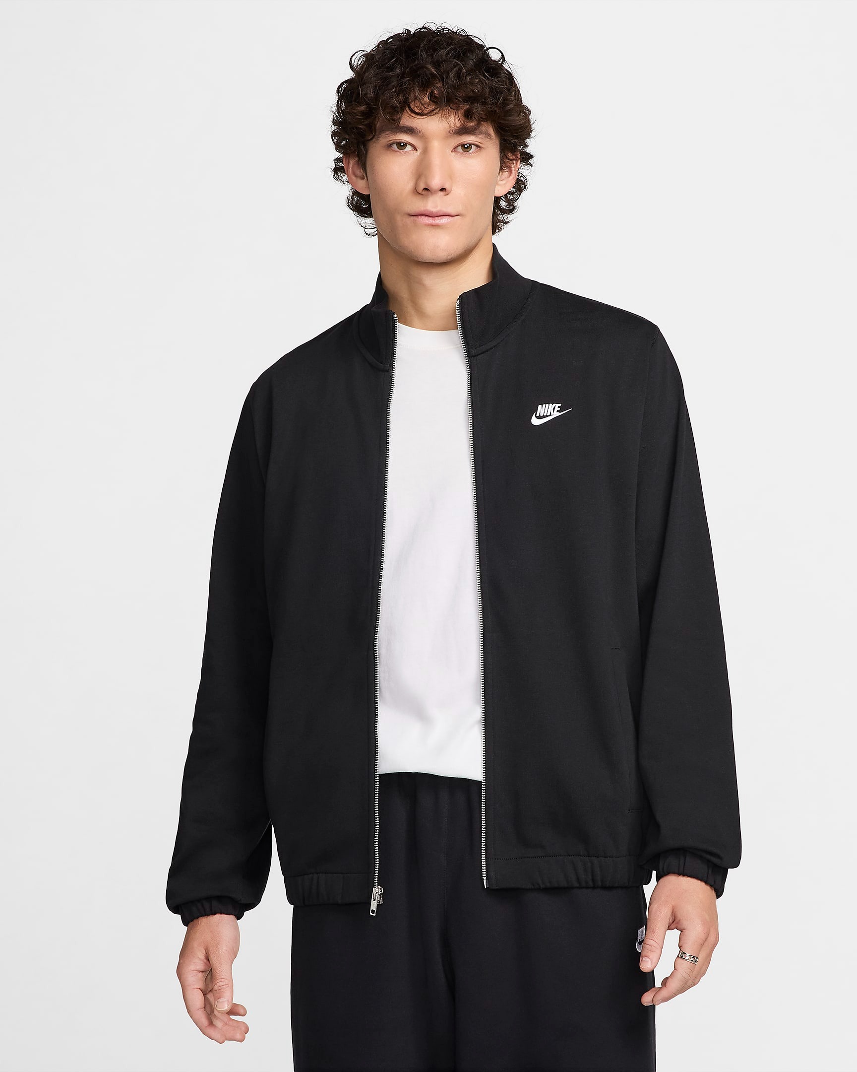 美品　Nike ナイキ　サーマ　ダブルジップジャケット 97年製 NIKE Zip Up Jersey 白黒 L 銀タグ 90s ナイキ