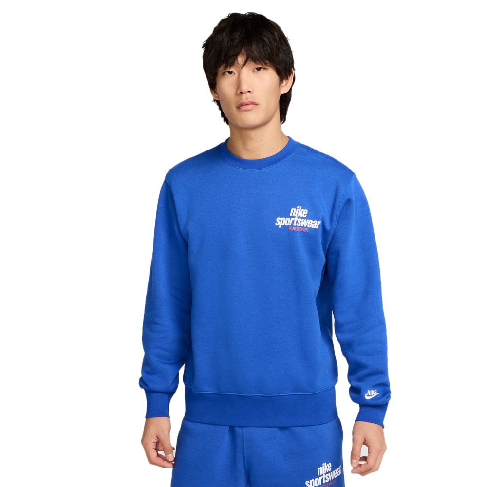 ナイキ(nike) ＡＳ　Ｍ　ＮＫ　ＣＬＵＢ　ＢＢ　ＣＲＥＷ　ＮＳＷ　ＧＦＸ トレーニングウエア スウェットシャツ HJ2174-480