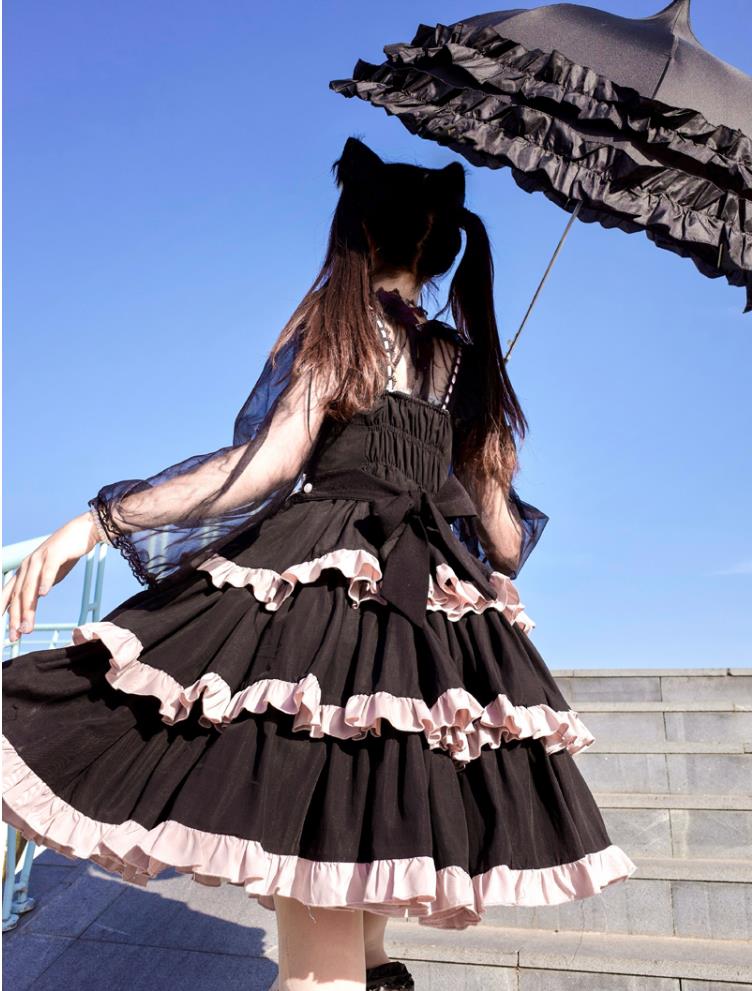 新品上品仙气花嫁春夏ワンカラーゴスロリワンピース ロリィタ Jsk Op Lolita ロリータ コスプレ ウェディングドレス日常服ゴスロリワンピース人形師 レディースフリルレース ワインカート 可愛いお嬢様姫系少女ワンピ ホワイトワンピ3段ゴージャスドレス夜明け黒