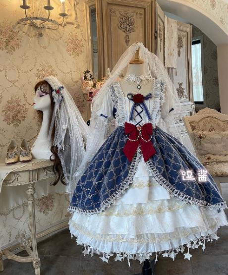 新品上品フェアリー仙气花嫁春夏ワンカラーゴスロリワンピース ロリィタ 半袖op Lolita ロリータ コスプレ ウェディングドレス日常服 ゴスロリワンピース人形師 レディースフリルレース ワインカート 可愛いお嬢様姫系少女ワンピ ホワイトワンピゴージャスドレス