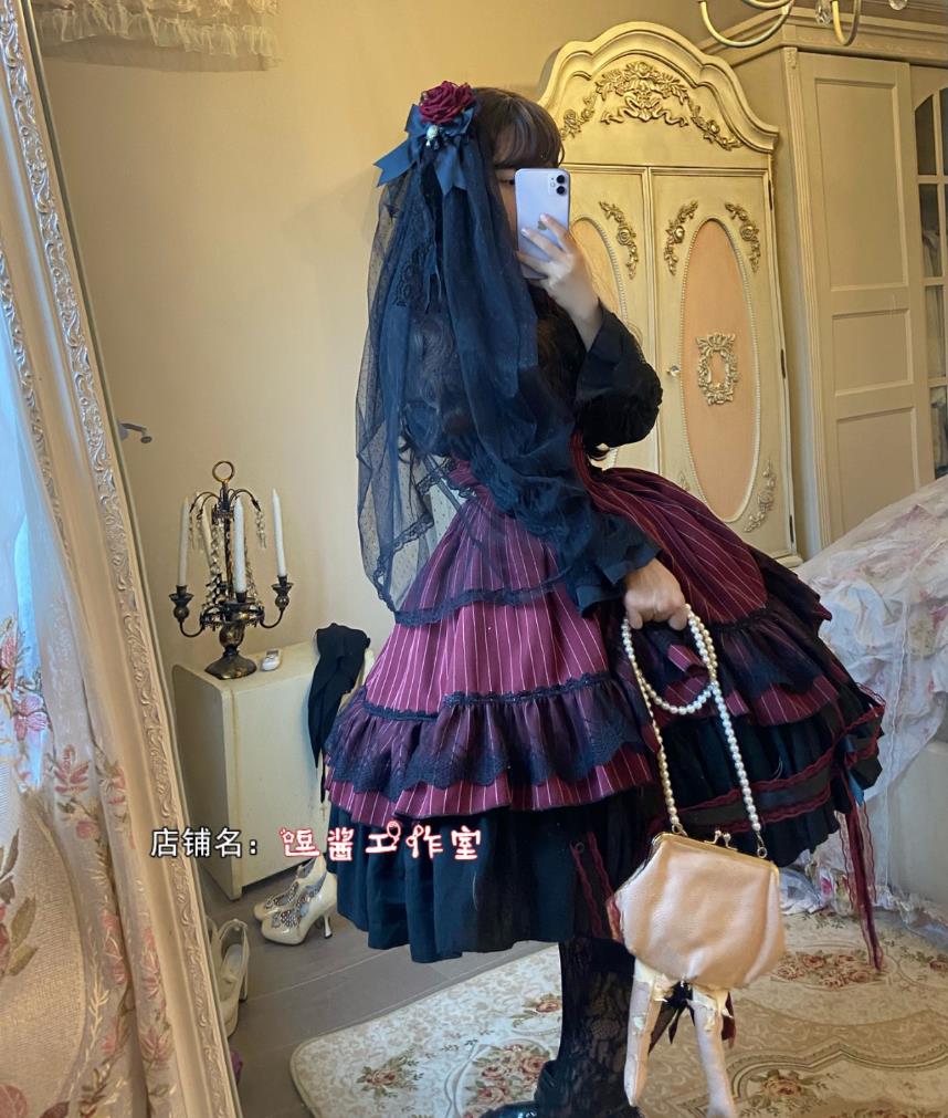 【うみ】ゴスロリ・ロリータドレス ピンクと黒　Ｓサイズ Amazon.co.jp: [BAGAD] 歌姫服 ロリータ服 ジャンパー