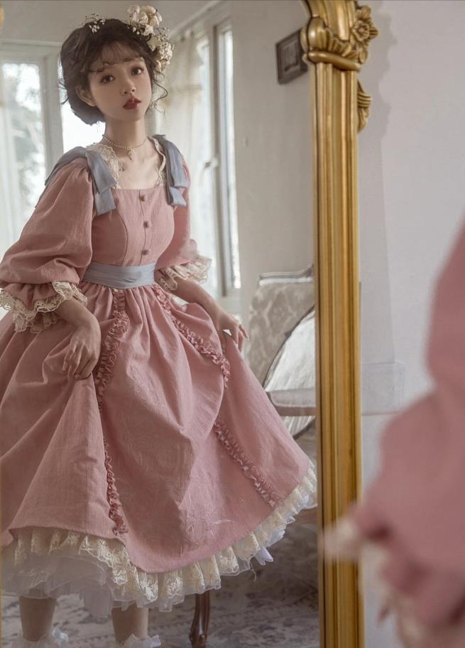 楽天市場】ゴスロリ日常服ワンピース人形師 ドレス ロリィタ OP 膝丈