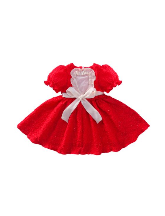 人気洋服上品女の子キッズドレスセーターワンピース お姫様ドレス 子供ワンピース キッズドレス 可愛い プリンセススカート半袖 子ども服90cm 100cm 110cm 1cm 130cm 140cm 150cmジュニア キッズ オシャレワンピース 入学式 卒業式 夏 パフスリーブ 赤い色 Rvcconst Com