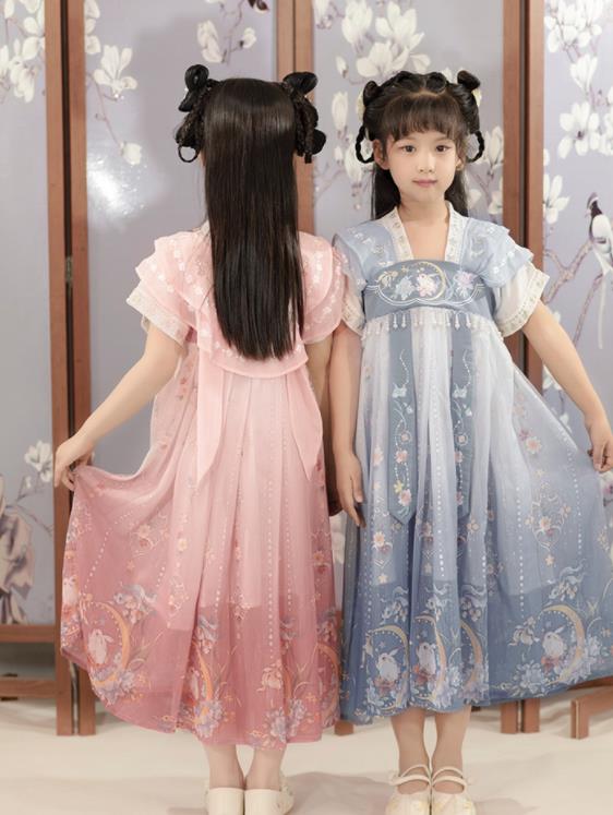 子供女の子チャイナ ドレス日常春夏 チャイナドレス ワンピース 民族風ナチュラルエスニック風スカート 復古風 写真撮影 パーティー用ドレス 演出服 唐装 漢服 キッズ 赤ちゃん改良スカート 漢服仙気超仙ひらひら ワンピース 青色 ピンク ウサギ刺繍 Rvcconst Com