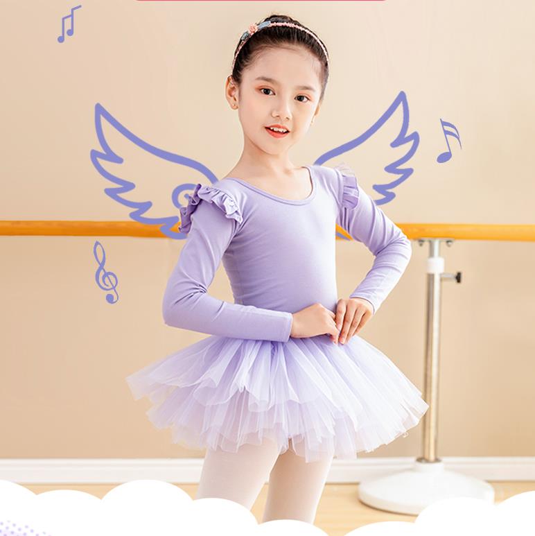 バレエ レオタード 子供 バレエレオタード子供用 バレエレオタード・体操 新体操・公演ダンス女の子 キッズバレエレオタード・キッズ 子ども  こども ジュニアー 発表会 バレリーナ レオタード キャミソール ワンピース スカート パープル ワンピース＋腕飾り＋ ...