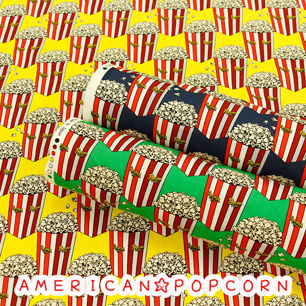 楽天市場 ブロードプリント ａｍｅｒｉｃａｎ ｐｏｐｃｏｒｎ コットンブロードプリント生地 布 ポップコーン ポップコーン柄 アメリカンポップコーン 生地布地の店タケヒロヤ