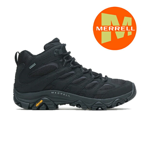 人気シリーズ「モアブ」最新モデル！ メレル/MERRELL ウィメンズ モアブ3 シンセティック ミッド ゴアテックス W500424 トリプルブラック