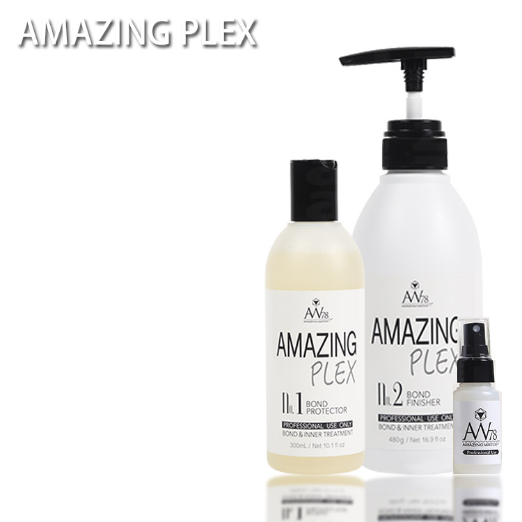 アメイジングプレックス サロンパーフェクトセット AMAZING PLEX No.1 ボンドプロテクター300ml＆No2 ボンドフィニッシャー480g＆ミスト50ml＆計量カップSET アメイジングプレックス ブリーチ ハイトーンカラー用処理剤 プレゼント用