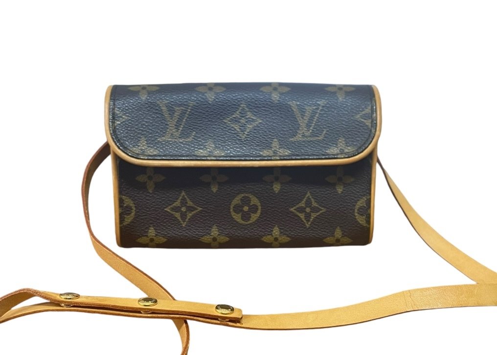 T09/033 美品LOUISVUITTONルイヴィトンモノグラム ダブルラバ ピアス モノグラム・イディール ダブル チェーン(18Kスリー