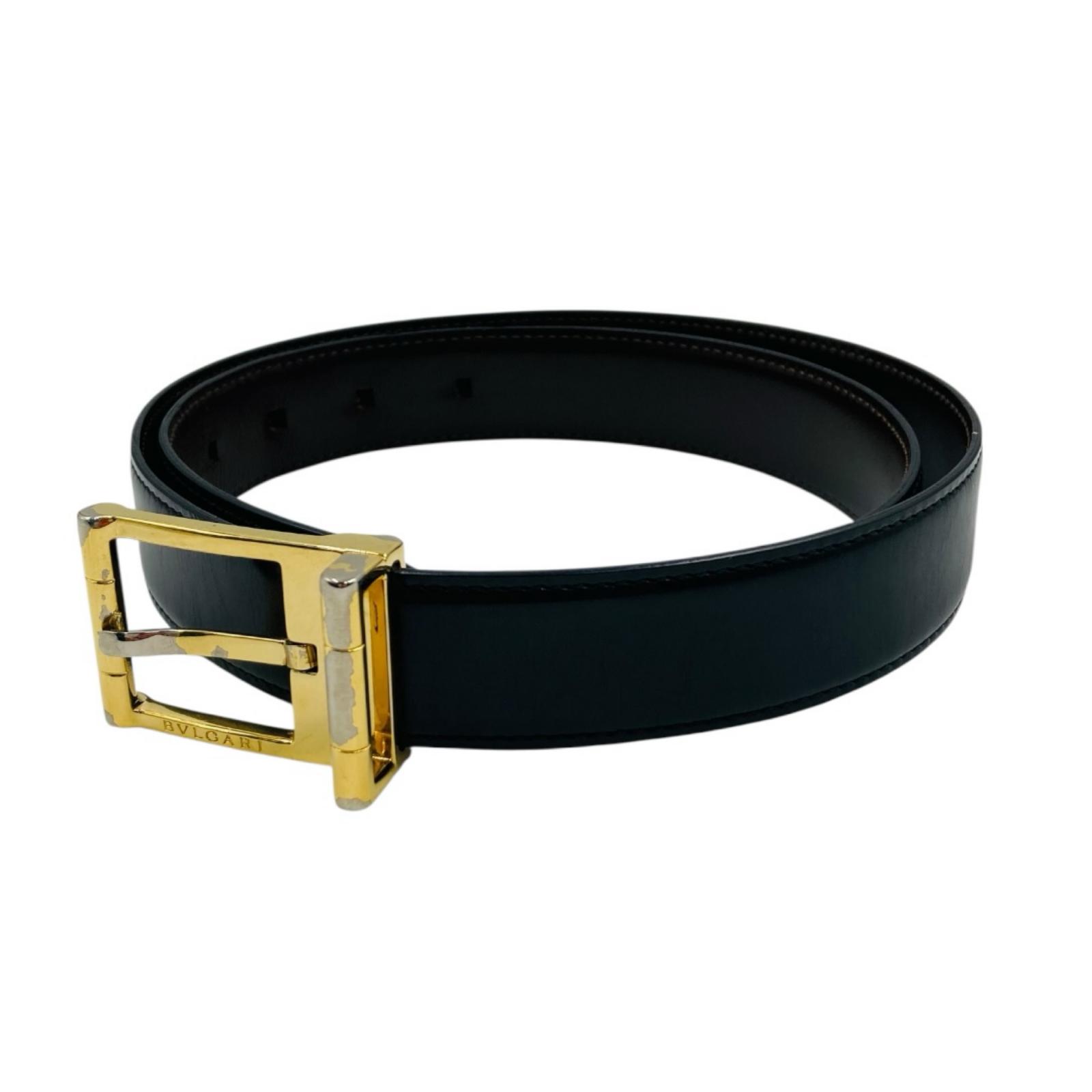 ✨️極美品✨️ ブルガリ モネーテ ベルト レザー ブラック メンズ レディース BVLGARI - 新品 ブルガリ BVLGARI ベルト ブルガリ・ブルガリ