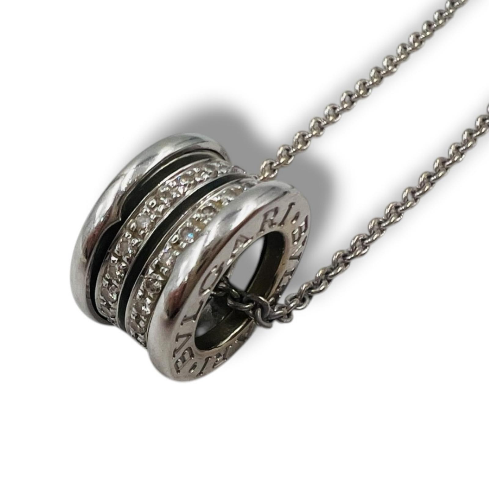 BVLGARI ブルガリ B-ZERO1 ネックレス 750　WG ダイヤ　K18 ビーゼロワン　12.5g｜Nostalgie Collection