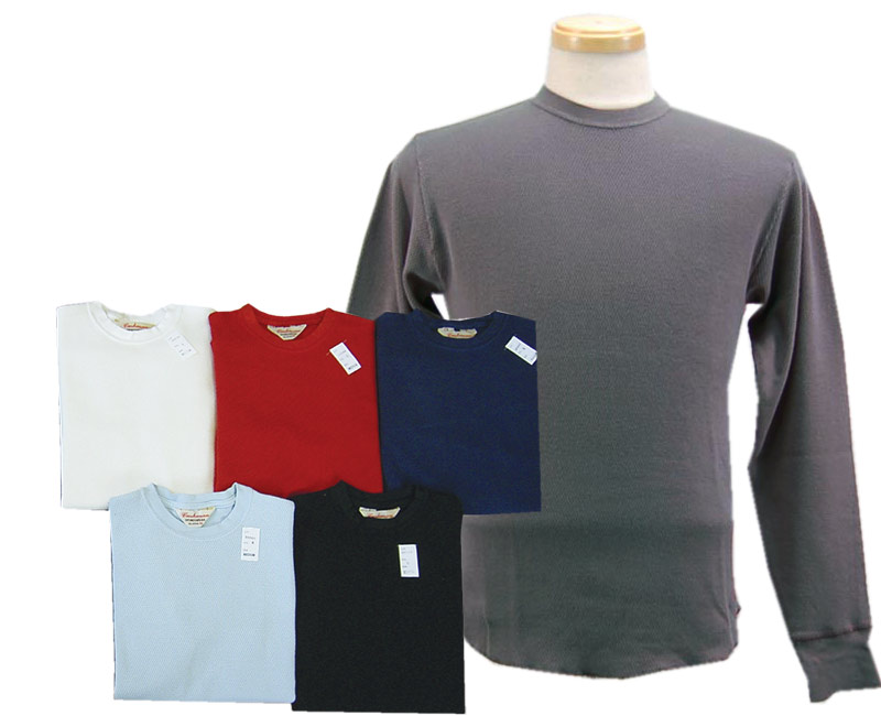 CUSHMANクッシュマン ロング衣袂・７分袖 オールドワッフルクルーTEE