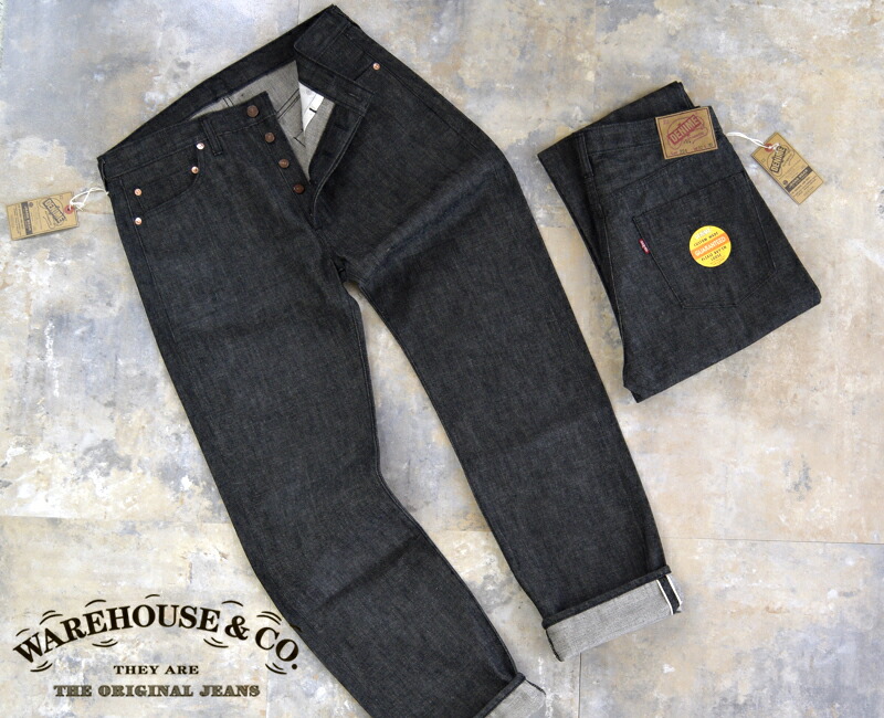 WAREHOUSEウエアハウス DENIMEドゥニーム 224-66B (66MODEL) BLACK DENIM 2025Ver. 【銅ボタン】