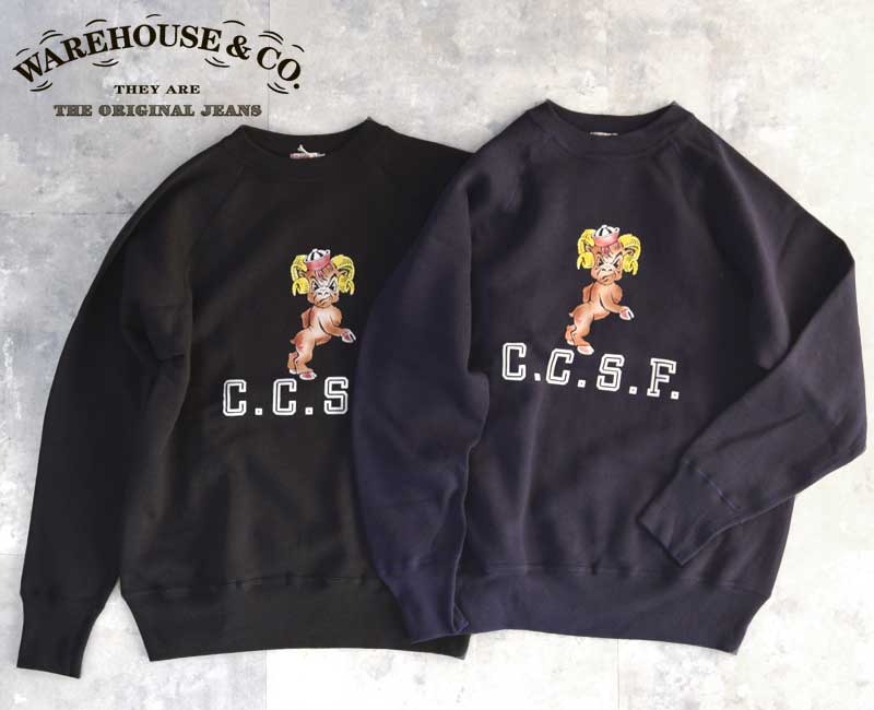 楽天市場】ウェアハウス WAREHOUSE 長袖 ラグランスリーブ クルー