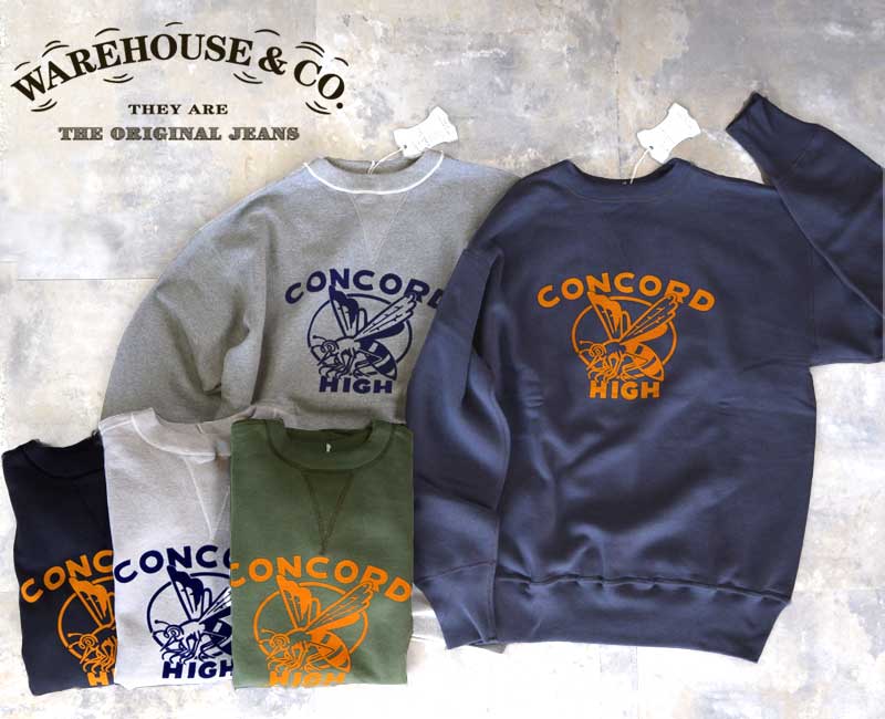 WAREHOUSE ウエアハウススウェット セットインスリーブ Lot 401【CONCORD】