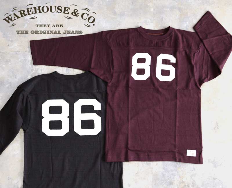 WAREHOUSE御召しもの棲み家 4063 7分袖蹴球TEE F.B.T 【NO.86】