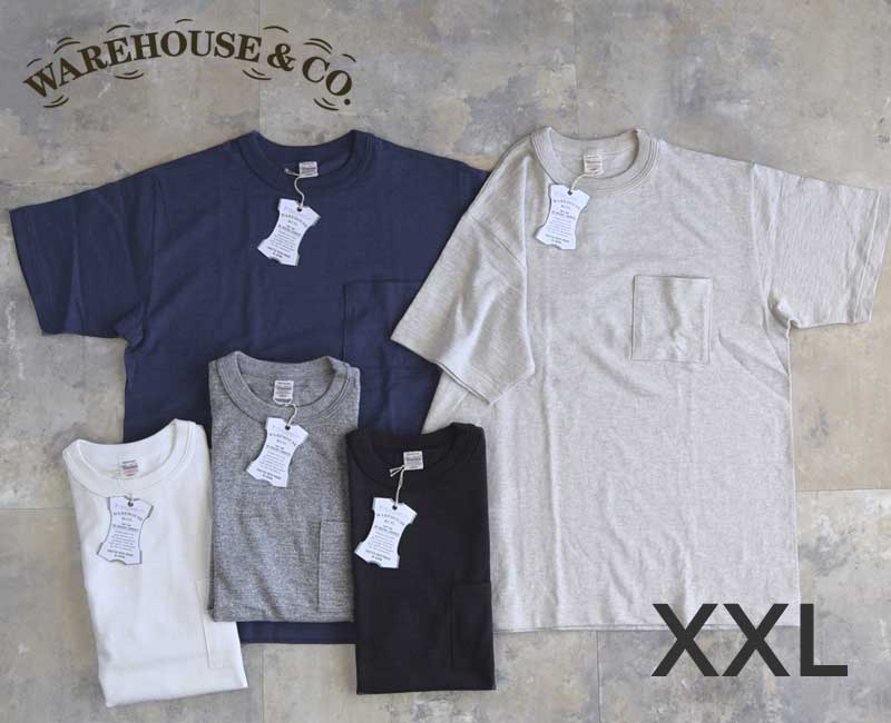 WAREHOUSE お召しもの棲み家 Lot 4601p 衣嚢Ｔシャツ(無地) ポケTEE【Size：XXL】 トップス-Tシャツ・カットソー-メンズファッション