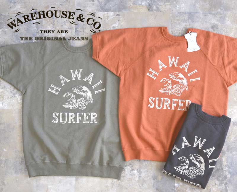 WAREHOUSE御召しもの棲み家 Lot 4104 2nd Hand” Short Sleeve Sweat Shirts 【HAWAII】 半袖汗水