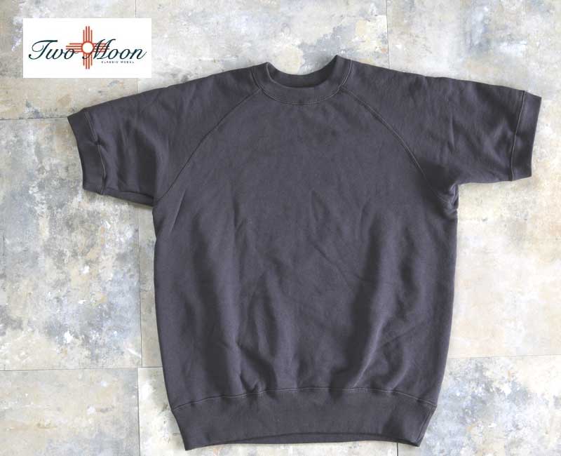 Two Moon トゥームーン 丸胴ラグラン半袖スウェット 10248-73/Charcoal|TAKE OFF