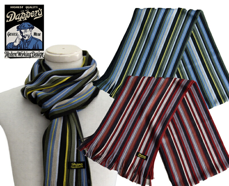 DAPPER’Sダッパーズ Russell Knitting Woolen Scarf by V.FRAAS LOT1816