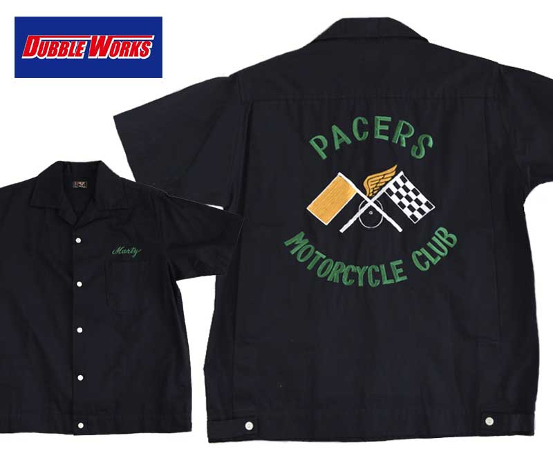 DUBBLE WORKS ダブルワークス COTTONBOWLING SHIRT/PACERS【OUTLET】