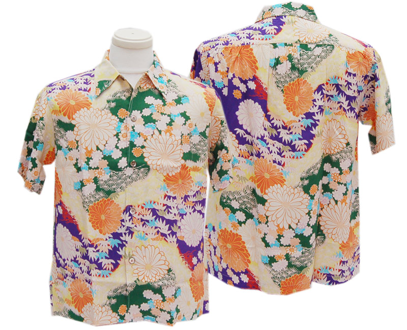 2021 SunSurf Special Edition HAWIIAN SHIRT SS38675 &rdquo;KIMONO DESIGN&rdquo;(125:NAVY)｜TAKE OFF