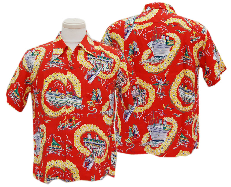 2021 SunSurf Special Edition HAWIIAN SHIRT SS38681”MATSON LINE”(165:RED)