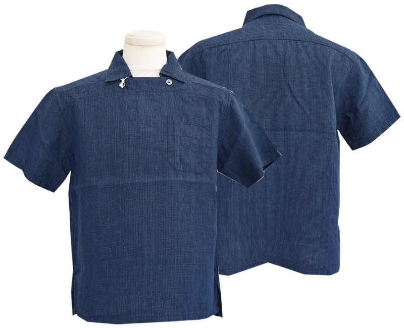 COLIMBOコリンボ 半袖シャツ ZZ-0304 Barkeley Shirt バークリー シャツ( Indigo Houndstooth)