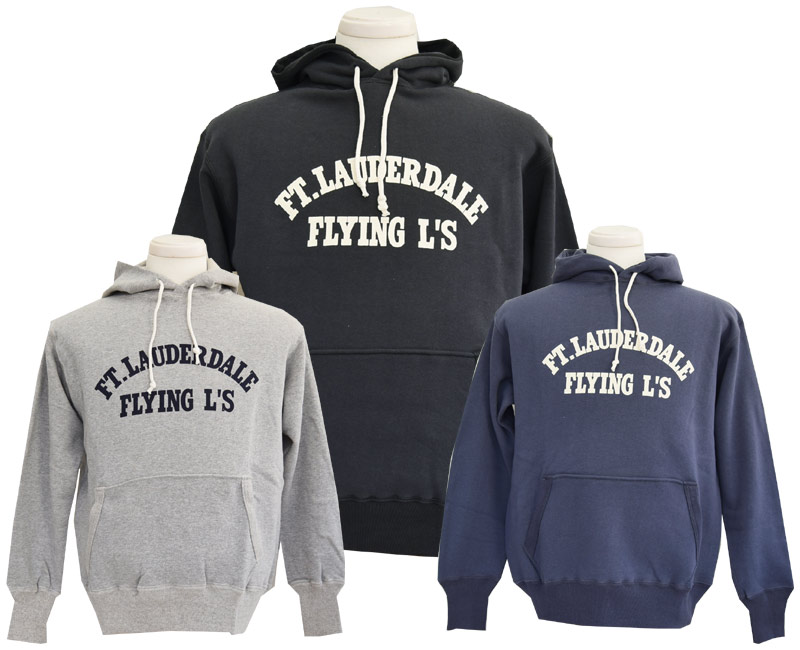 WAREHOUSE ウエアハウス 450スウェット 2本針フードパーカー FLYING L'S|TAKE OFF