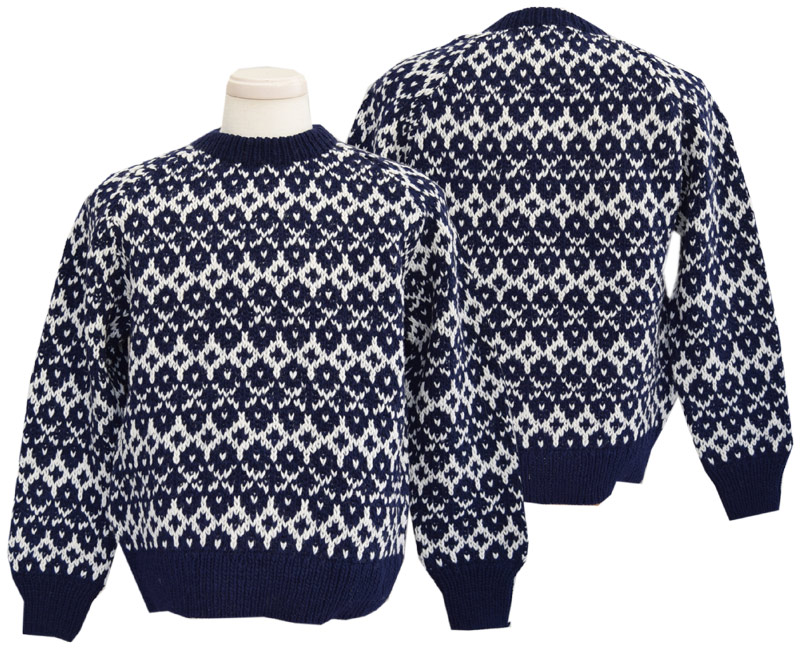 COLIMBOコリンボ ウールセーター ZZ-0800 Blanca Sweater Hand-knit ブランカ セーター-手編み(ネイティブ ネイビー)