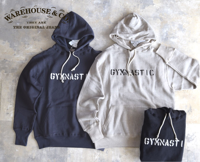 WAREHOUSE 御召しもの住み家 Lot 450 2本針フードスウェットGYMNASTIC