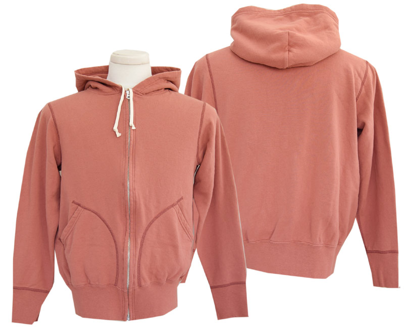 TWO MOON トゥームーン スウェット 10191 Light Weight Full-Zip Parka2024(コーラルレッド)