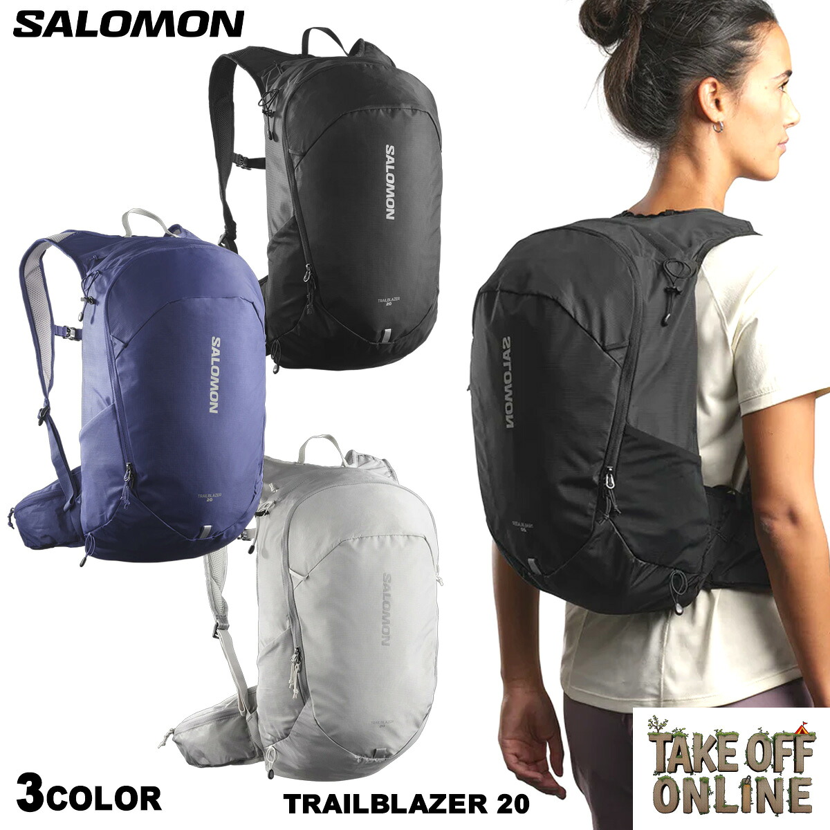 SALOMON TRAILBLAZER 20 3カラー LC2182600 LC2182700 LC2855700 サロモン トレイル ブレザー 20 ユニセックス ハイキングバッグ 2026FW ｜TAKE OFF ONLINE