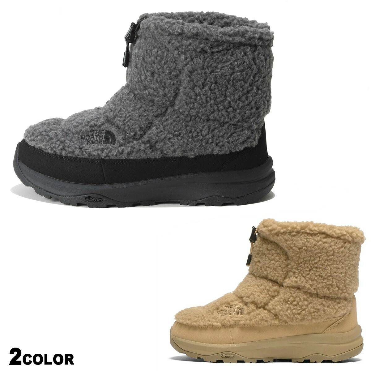 THE NORTH FACE NUPTSE BOOTIE SHORT FLEECE 2カラー nf52578 ノースフェイス ヌプシ ブーティ ショート フリース ミックスチャコールxミックスチャコール / ケルプタンxケルプタン 2025FW ラッピング不可
