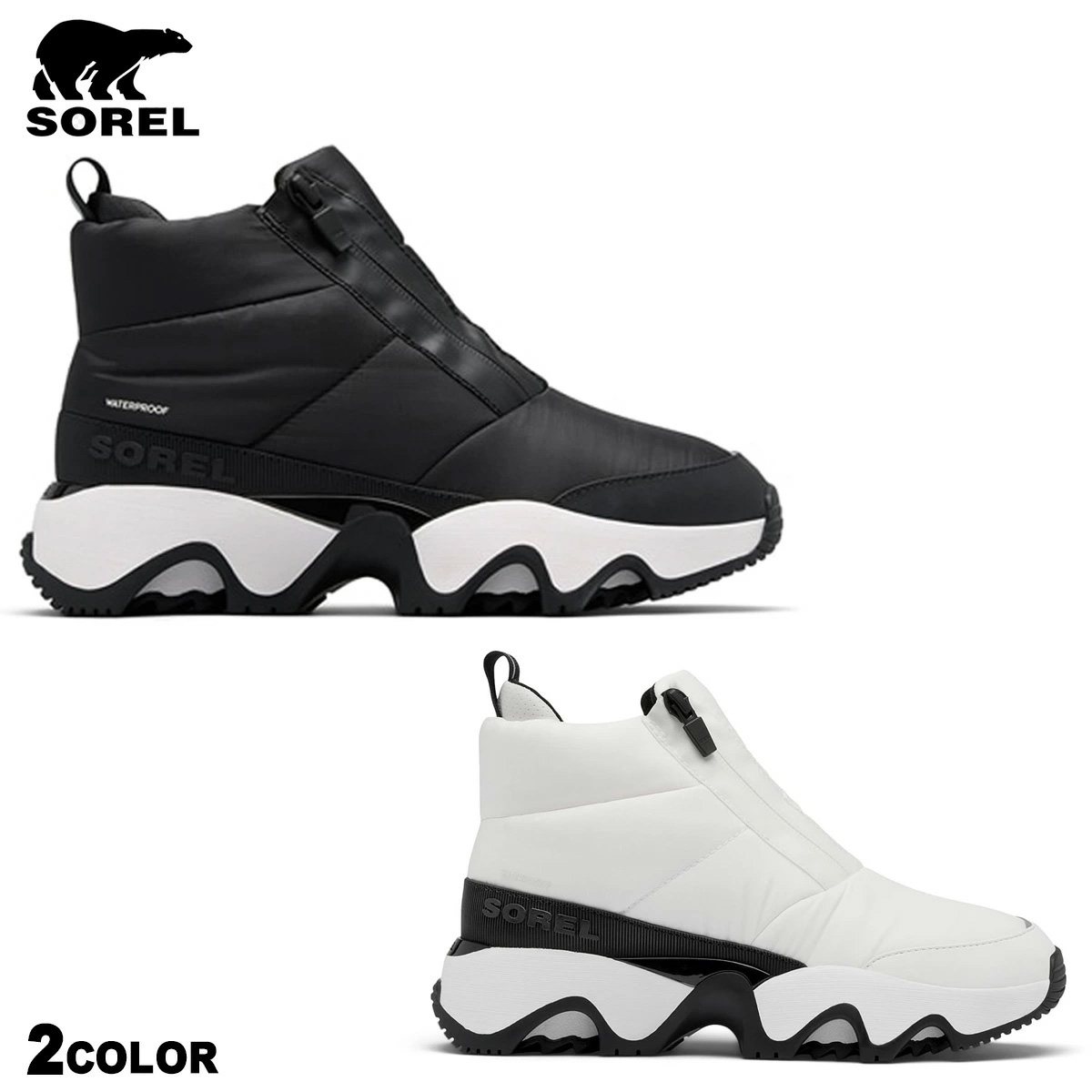 SOREL KINETIC IMPACT PUFFY ZIP WP 2カラー nl5044 ソレル キネティックインパクト パフィー ジップ ウォータープルーフ レディース ウィンター ブーツ 2025FW