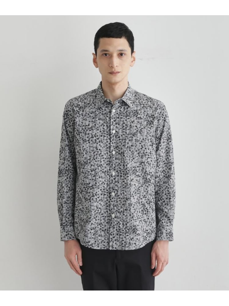 【SALE／30%OFF】ストライプ小花 長袖シャツ TAKEO KIKUCHI タケオキクチ トップス シャツ・ブラウス ブラウン グレー【RBA_E】【送料無料】[ Fashion]