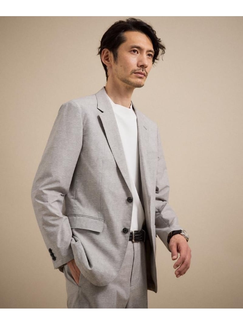 【SALE／20%OFF】【抗菌防臭】COOL DOTS(R)ドビープリント ジャケット TAKEO KIKUCHI タケオキクチ ジャケット・アウター テーラードジャケット・ブレザー ネイビー ベージュ ブルー グレー ブラック【RBA_E】【送料無料】[ Fashion]｜TAKEO KIKUCHI