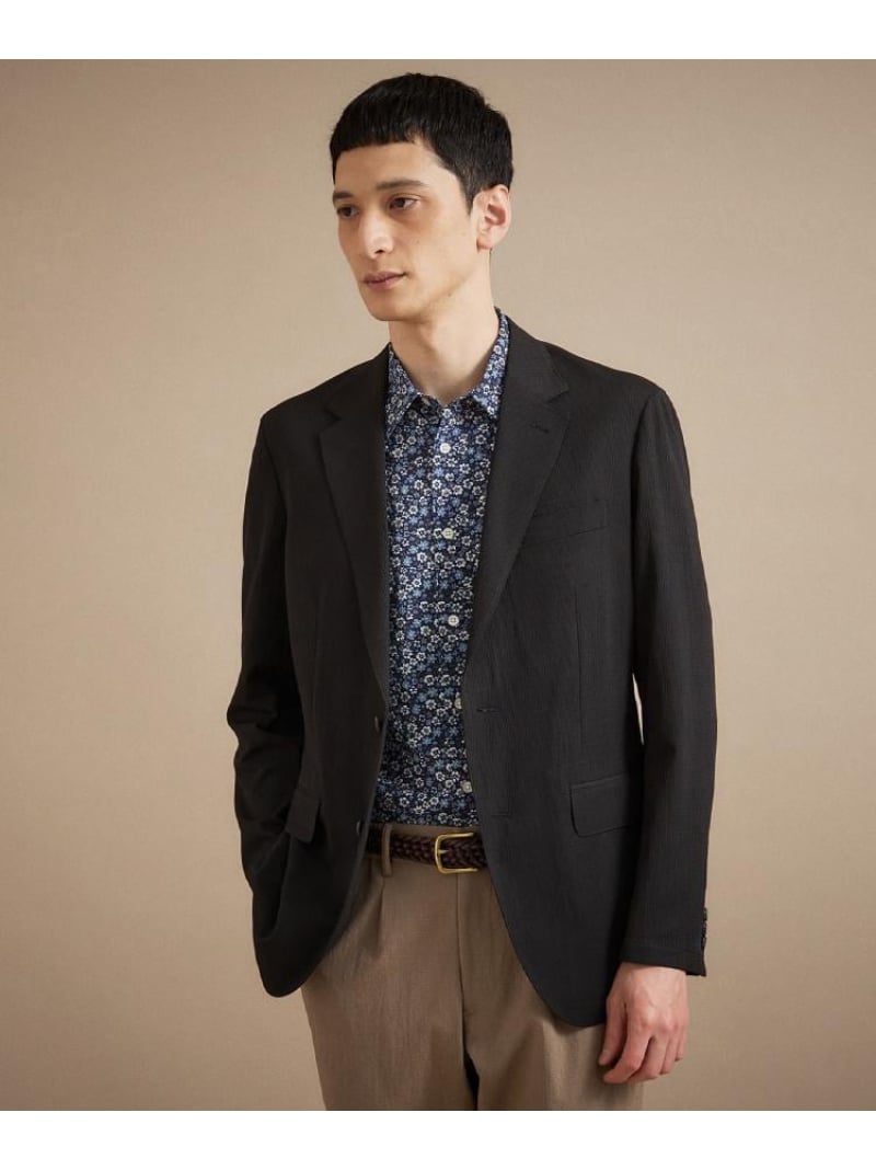 【Begin5月号掲げる/通気性】トリコット蹴球 上衣 TAKEO KIKUCHI タケオキクチ ジャケット・アウター テーラードジャケット・ブレザー 黒いこと サクラ色 青色【貨物輸送無料】[ Fashion]