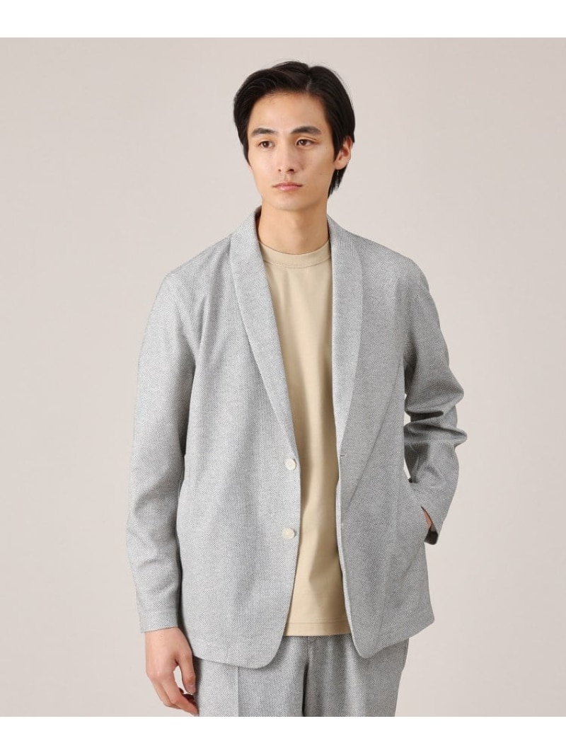 【SALE／50%OFF】【抗菌防臭】尾州リネンブレンド ドビーメッシュ カーディガン TAKEO KIKUCHI タケオキクチ トップス カーディガン グレー ネイビー ブルー【RBA_E】【送料無料】[ Fashion]