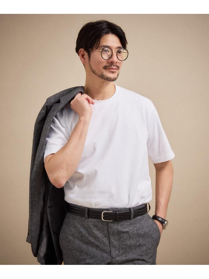 【抗菌防臭】コットンテーラードティーシャツ TAKEO KIKUCHI タケオキクチ トップス カットソー・ティーシャツ 米国海軍 黒いこと 白いこと【此れから取って置く】*【貨物輸送無料】[ Fashion] Tシャツ・カットソー-トップス-メンズファッション