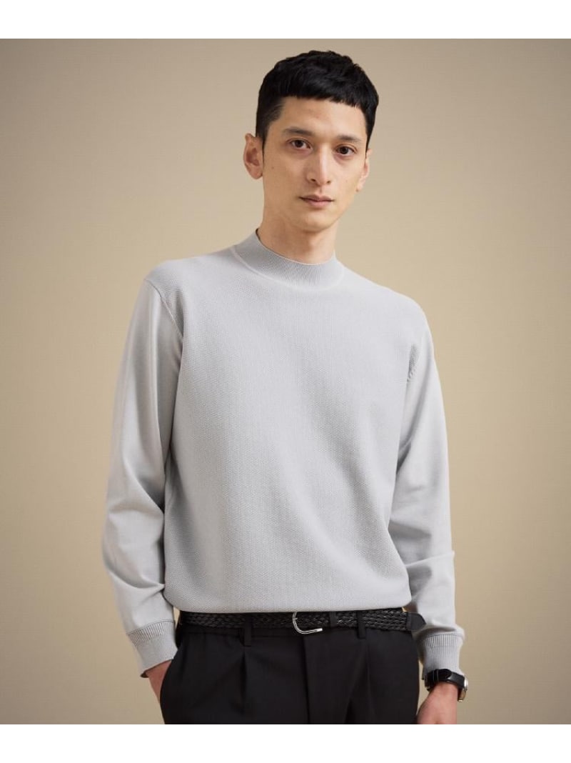 【SALE／40%OFF】モックネック 鹿の子 ニット プルオーバー TAKEO KIKUCHI タケオキクチ トップス ニット ネイビー【RBA_E】【送料無料】[ Fashion]｜TAKEO KIKUCHI