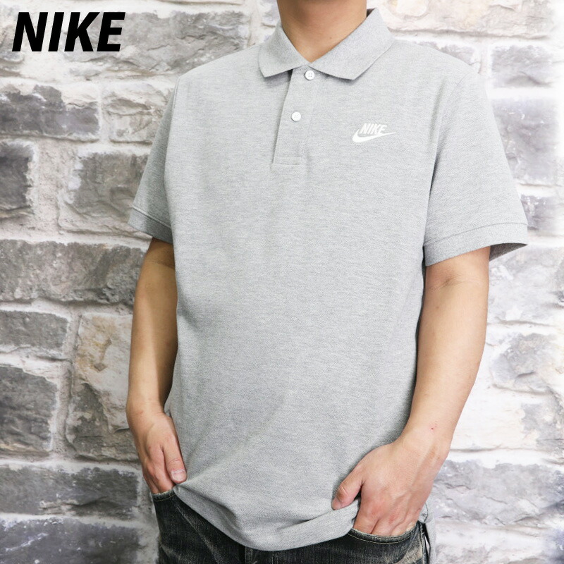 10 1 10 2 2日間限定ゲリラバーゲン 送料無料 ナイキ ポロシャツ 上 メンズ Nike ワンポイント 半袖 Gry スポーツウェア トレーニングウェア 大きいサイズ 有 ゴルフ スポーツ おしゃれ ブランド 新色