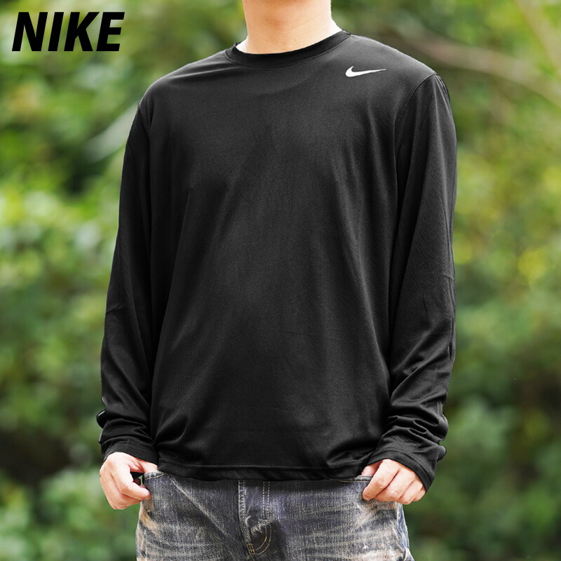 送料無料 ナイキ 長袖tシャツ 上 メンズ Nike 吸汗速乾 ドライ ロンt 長袖 Dri Fit スポーツウェア スポーツ トレーニングウェア ブランド Blk おしゃれ 有 オンラインショップ 71 大きいサイズ レジェンド