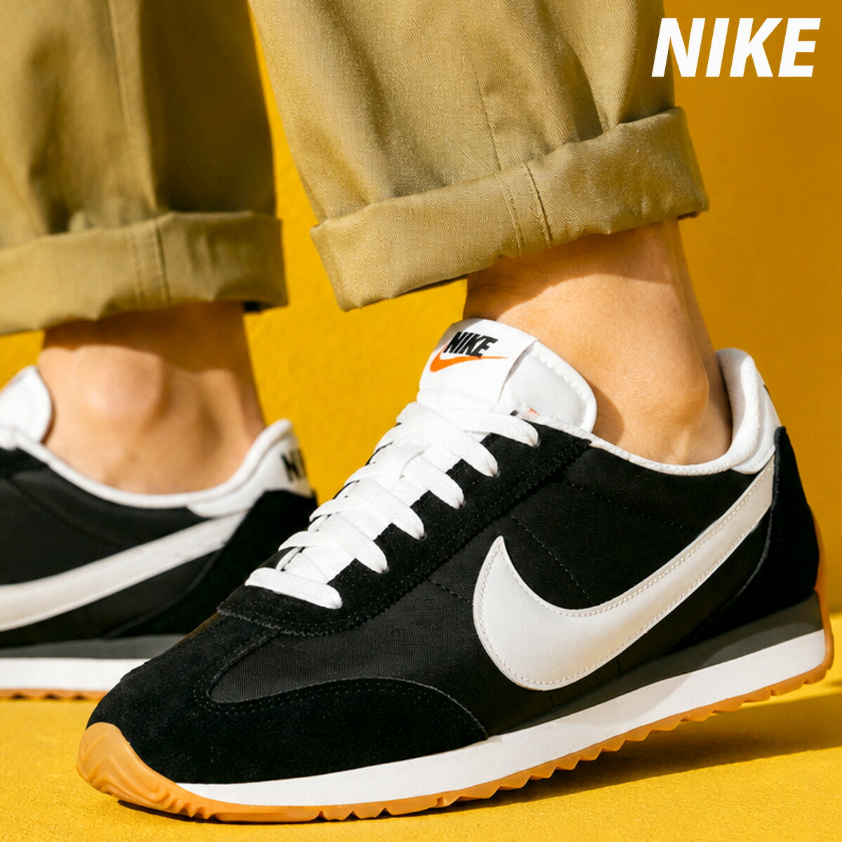 ナイキ スニーカー メンズ レザー パシフィック シューズ スポーツ ブランド NIKE ローカット HQ2052001 黒 ブラック 新作 大きいサイズ 有 おしゃれ