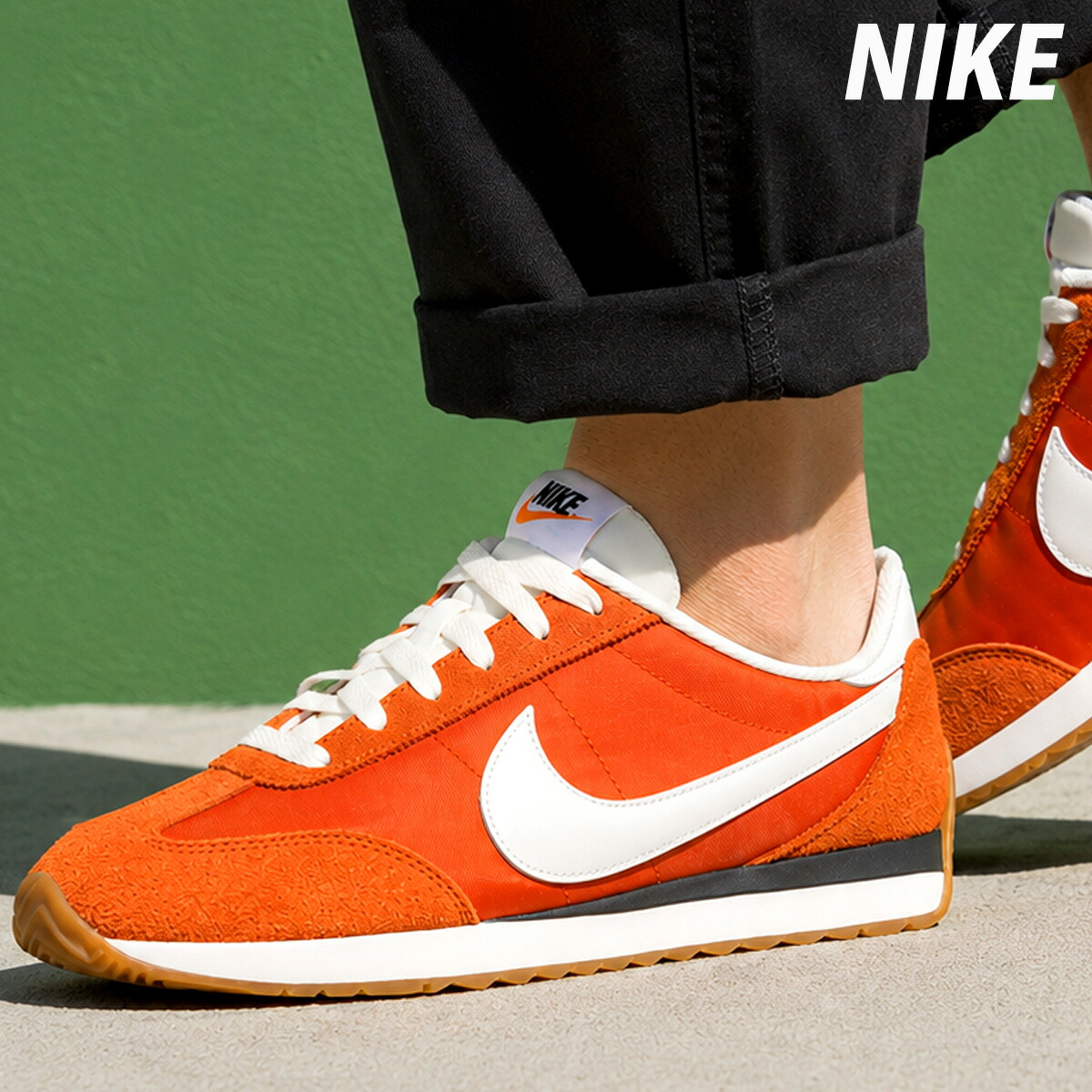 ナイキ スニーカー メンズ レザー パシフィック シューズ スポーツ ブランド NIKE ローカット HQ2052800 橙色 オレンジ 新作 大きいサイズ 有 おしゃれ