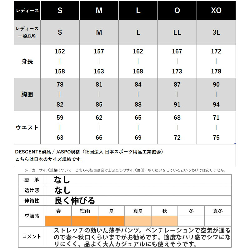 SALEセールデサントロングパンツ下レディースDESCENTEアンクルパンツ撥水ストレッチ薄手9分丈ZEROSTYLEゼロスタイルDMWRJD80