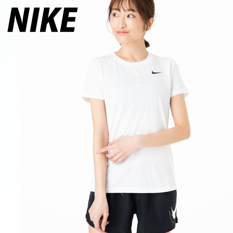 楽天市場 送料無料 新作 ナイキ Tシャツ 上 レディース Nike 吸汗速乾 ドライ スウッシュ 半袖 Aq3211 Wht スポーツウェア トレーニングウェア ウィメンズ かわいい 大きいサイズ 有 トップス ウォーキング ウェア ドライ スポーツ おしゃれ ブランド 限定ジャージ