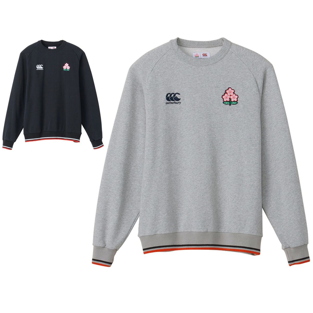 カンタベリー スウェット トレーナー メンズ ブランド 日本代表 クルーネック 裏毛 CANTERBURY スウェットシャツ RA43776 3ds SALE セール 大きいサイズ 有 スポーツウェア トレーニングウェア スポーツ おしゃれ