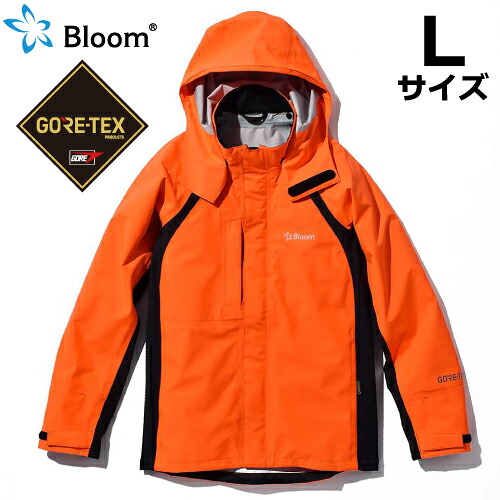 Bloom ブルーム 上衣 (ゴアテックス当て嵌める) L大きさ 閃光電球オレンジ色（螢光色） 厚地の外套 レインウェア 御役目着 雨合羽 雨合羽・防風 田中産業 67570